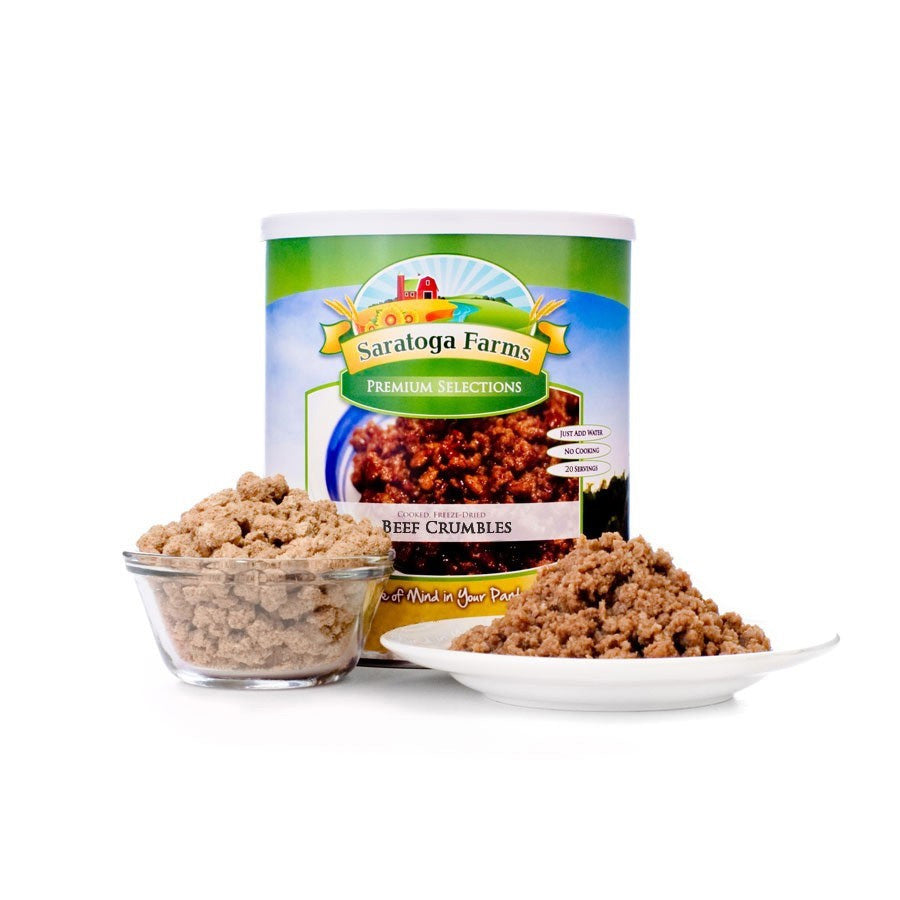 emergency prep freeze dried beef crumbles